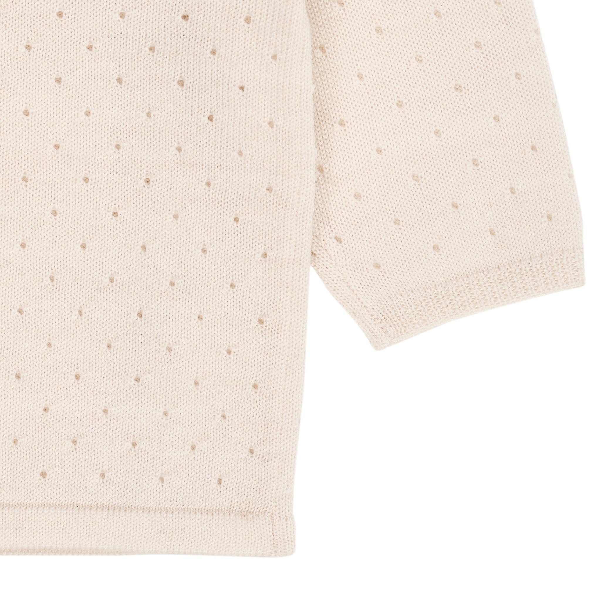 CROSSOVER CARDIGAN M. HULMØNSTER I MERINOULD - CREAM