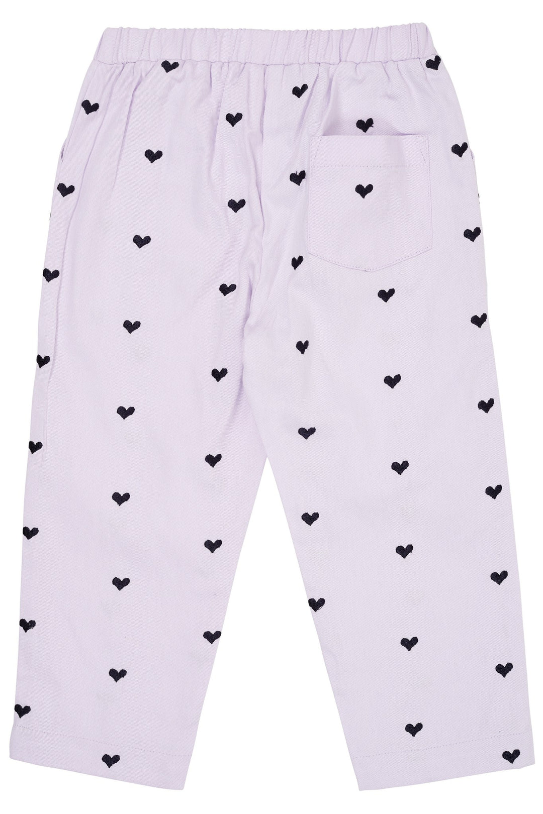 HJERTEBUKSER M. JUSTERBAR TALJE - LAVENDER W NAVY HEARTS