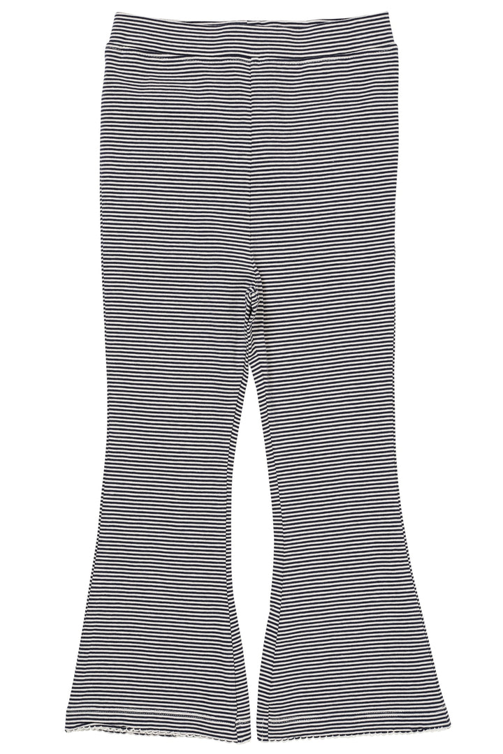 STRIBET TROMPET BUKSER - NAVY/CREAM STRIPE