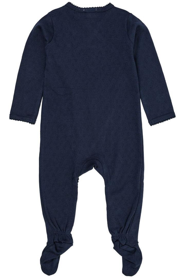 HELDRAGT M. HJERTE MØNSTER OG SKÆVLUKNING - NAVY