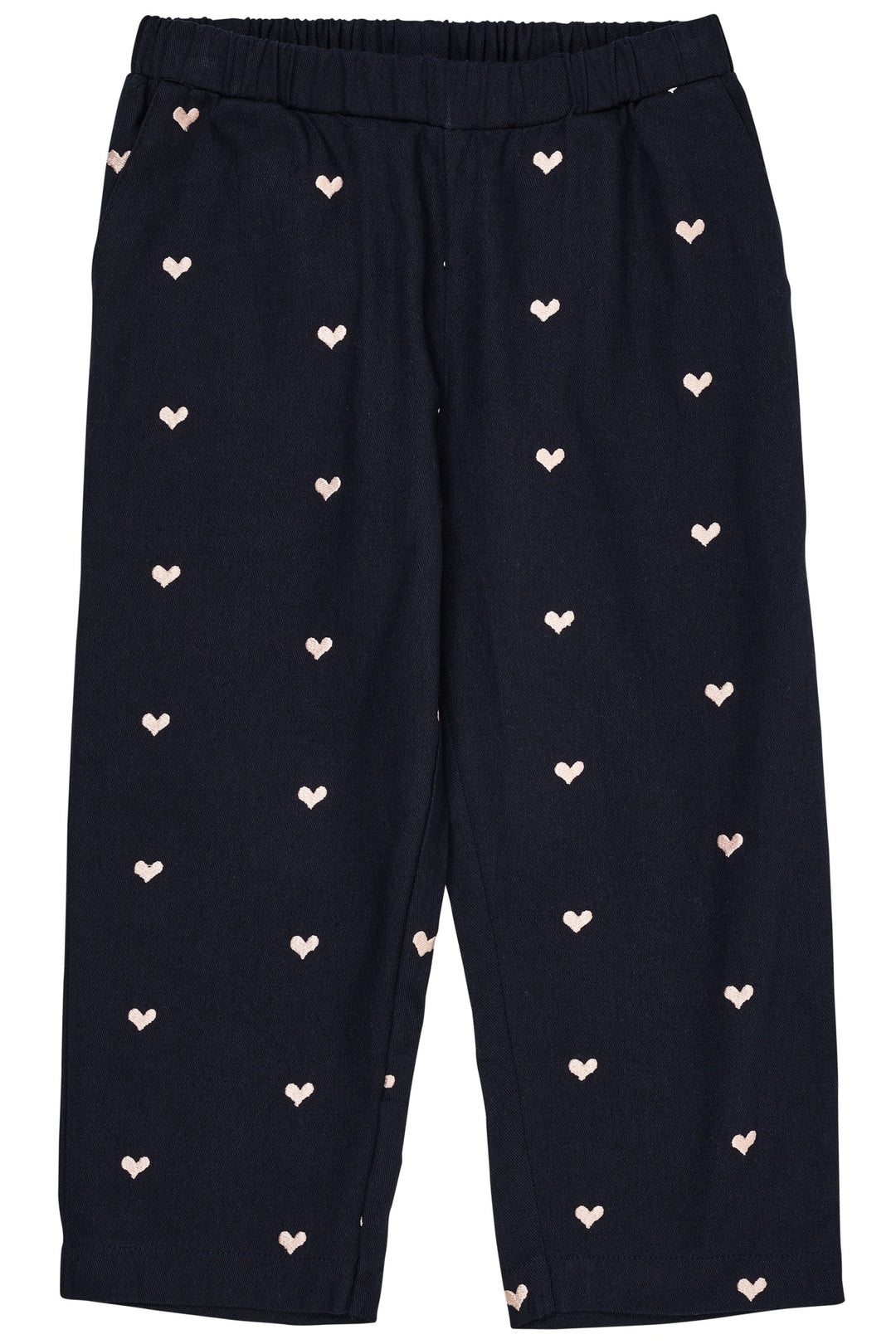 HJERTEBUKSER M. JUSTERBAR TALJE - NAVY W SOFT PINK HEARTS