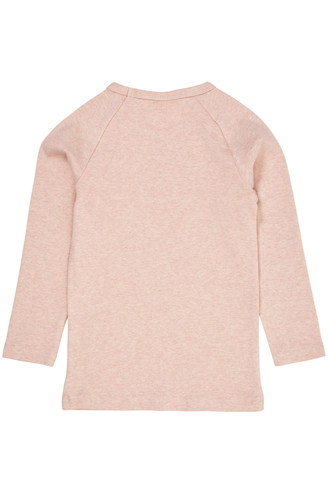LANGÆRMET T-SHIRT I MELANGE - OLD ROSE MELANGE