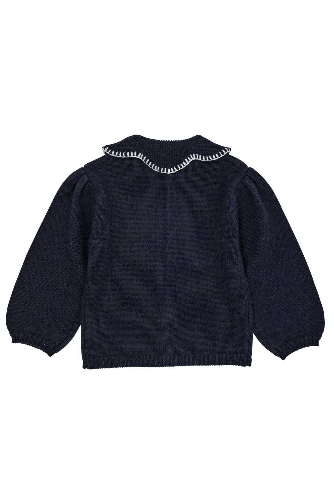 CASHMERE CARDIGAN MED KRAVE - NAVY