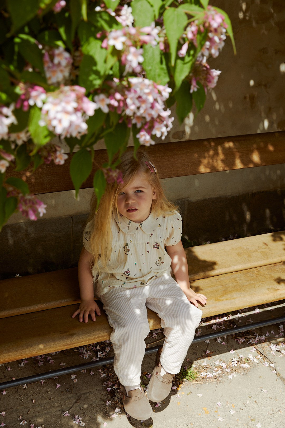 BÆK OG BØLGE BUKS - DUSTY ROSE W CREAM STRIPE