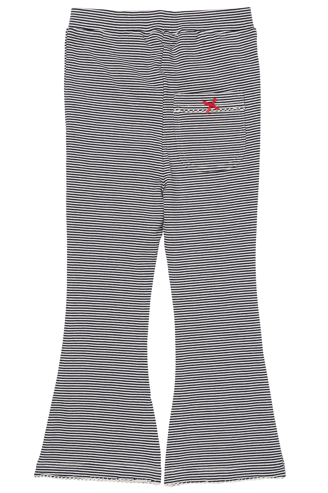 STRIBET TROMPET BUKSER - NAVY/CREAM STRIPE