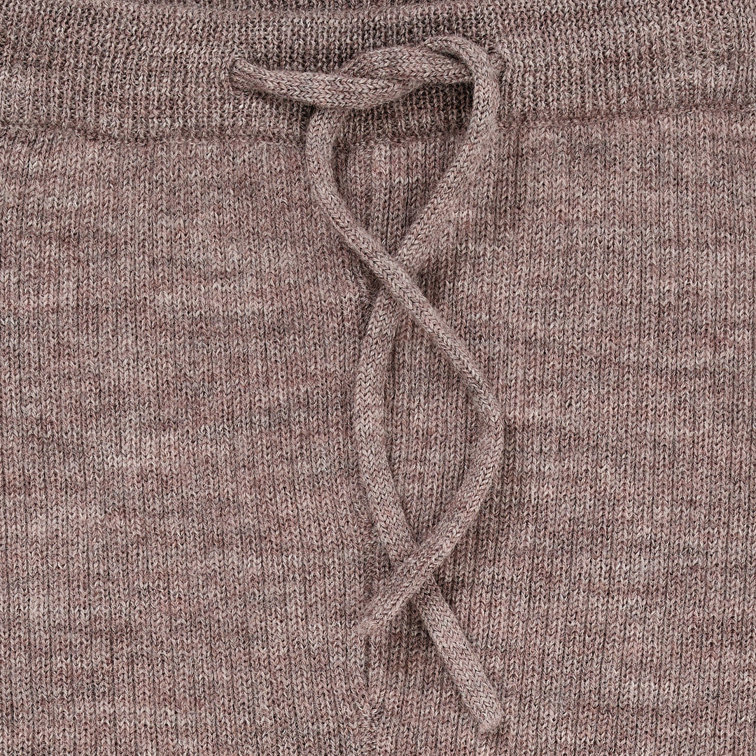 KLASSISK MERINO RIB LEGGINGS M. BINDEBÅND - UNISEX - NATURAL MELANGE