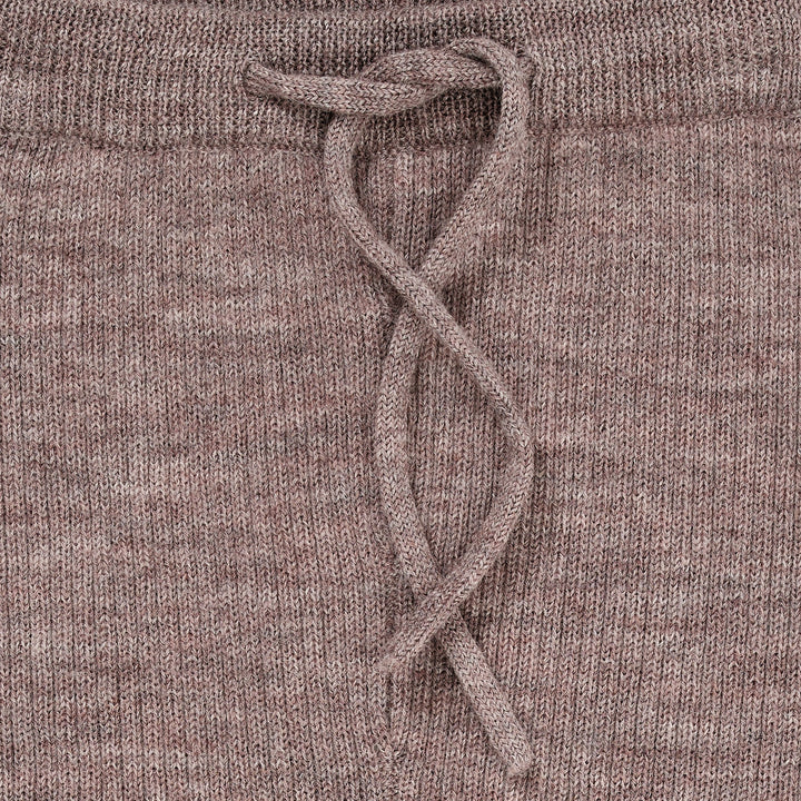 KLASSISK MERINO RIB LEGGINGS M. BINDEBÅND - UNISEX - NATURAL MELANGE