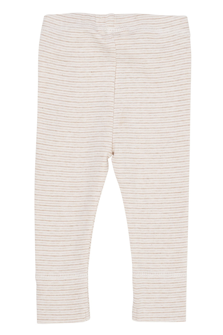 SUPER BLØDE LEGGINGS MED STRIBER - BEIGE STRIPE