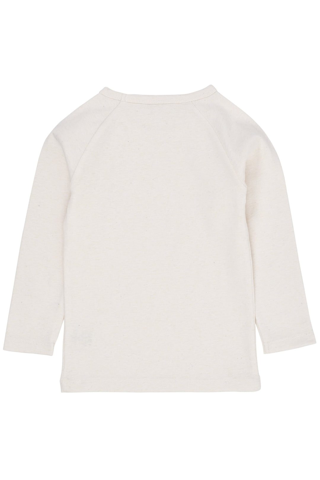 LANGÆRMET T-SHIRT I MELANGE - CREAM MELANGE