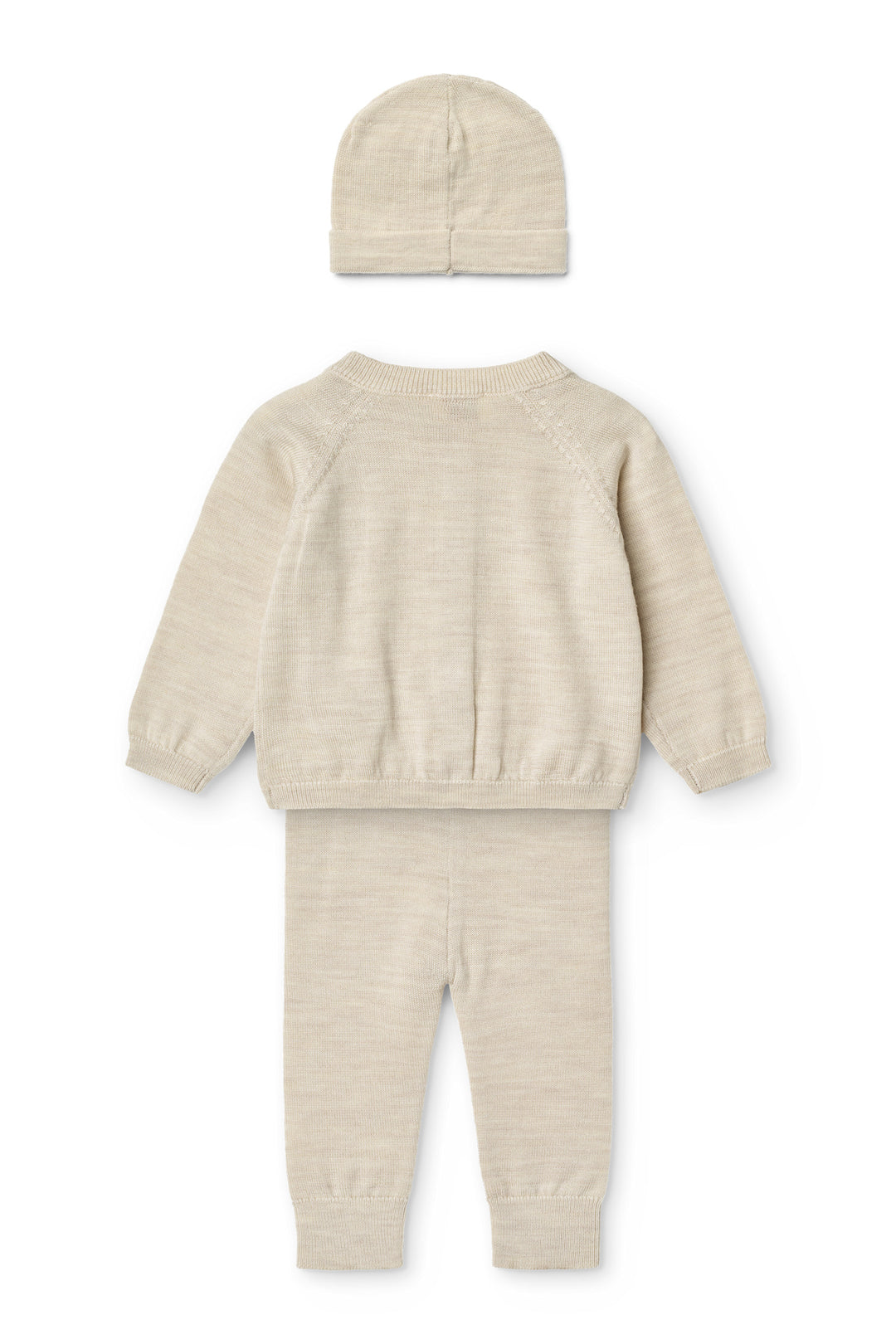 Merino Klassisk Sæt - Pale Cream Melange
