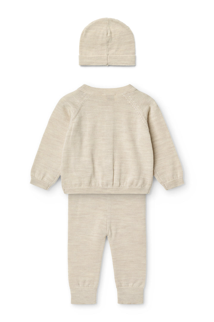 Merino Klassisk Sæt - Pale Cream Melange