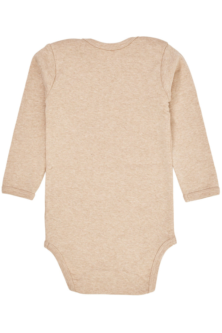 LANGÆRMET BODYSTOCKING I MELANGE - BEIGE MELANGE