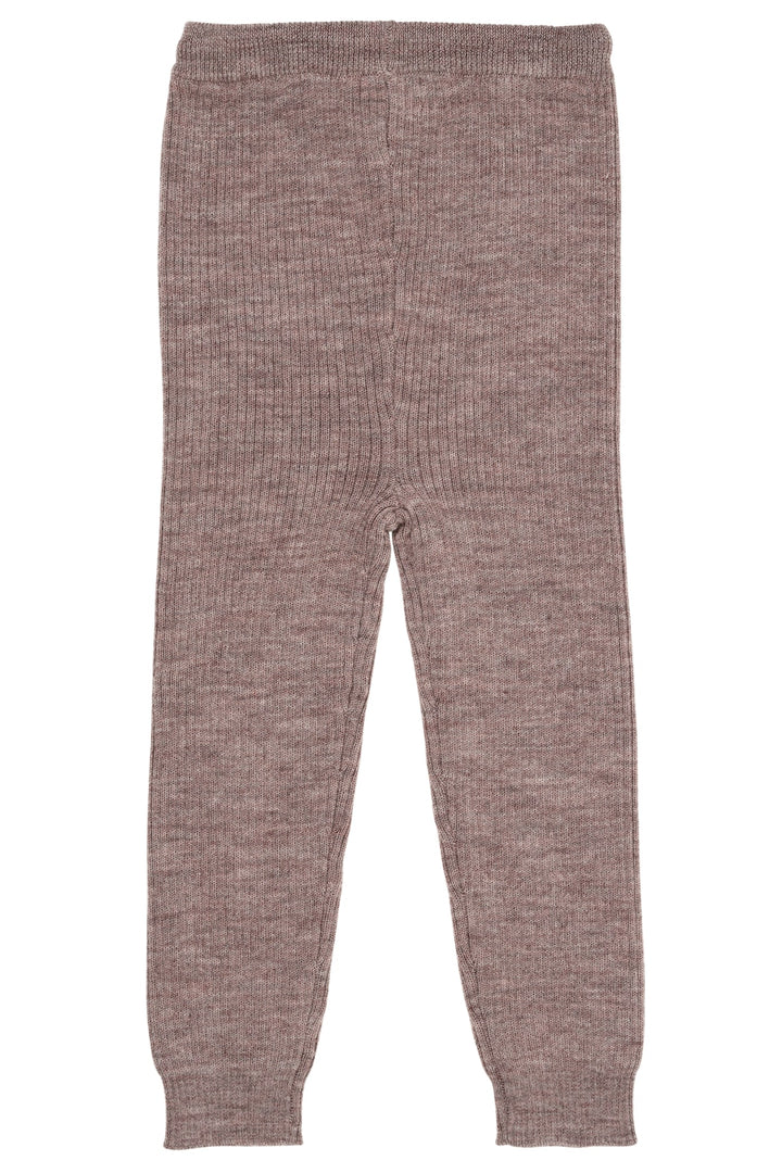 KLASSISK MERINO RIB LEGGINGS M. BINDEBÅND - UNISEX - NATURAL MELANGE