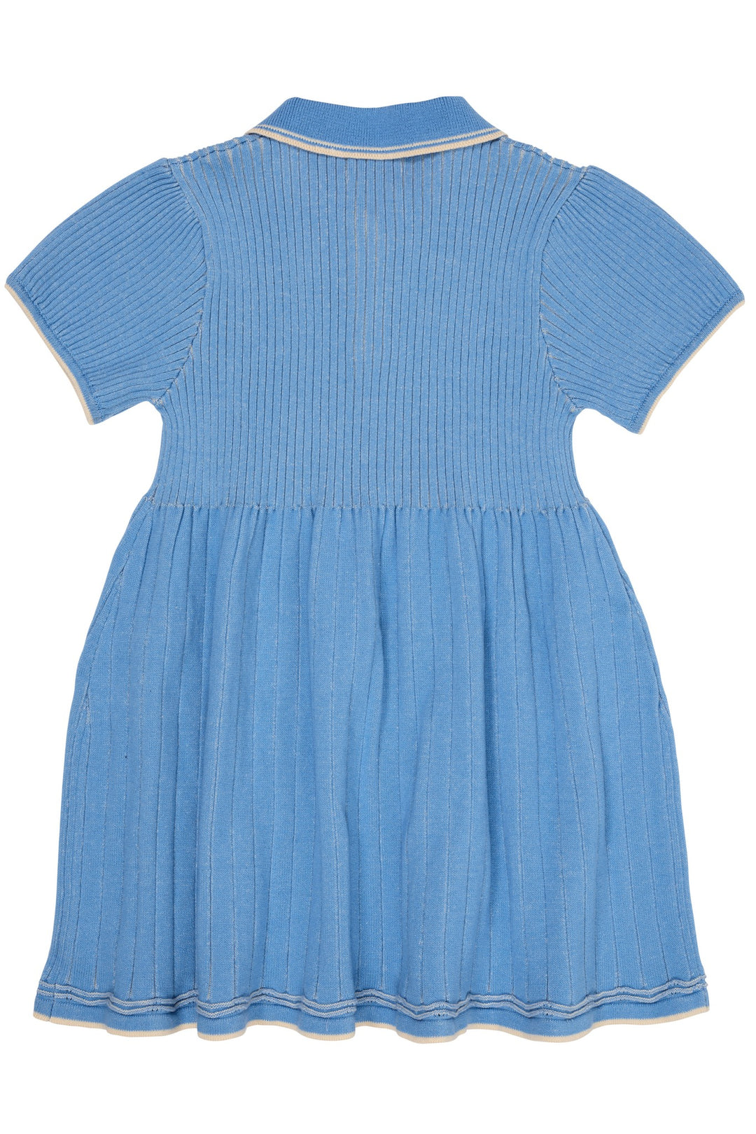 POLO STRIKKJOLE - SKY BLUE/CREAM COMB.