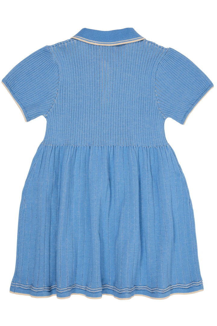 POLO STRIKKJOLE - SKY BLUE/CREAM COMB.