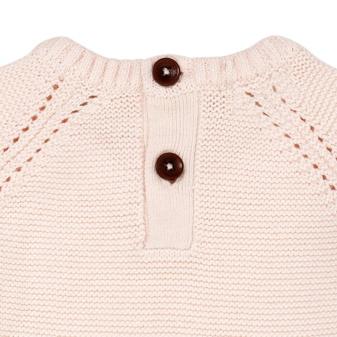 BOMULDSSTRIK TRØJE MED SKØRT - SOFT PINK