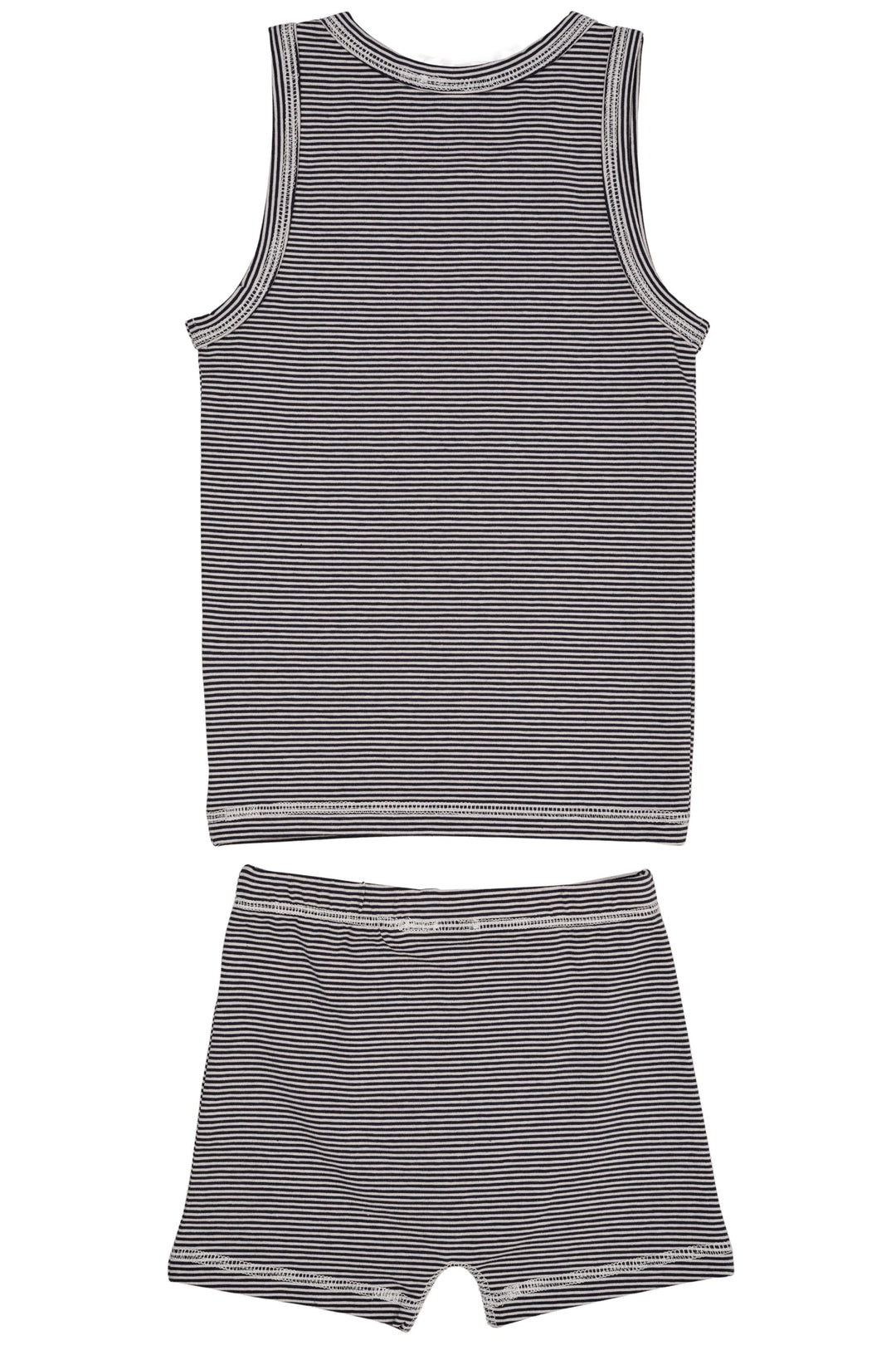 STRIBET UNDERTØJS SÆT - NAVY/CREAM STRIPE