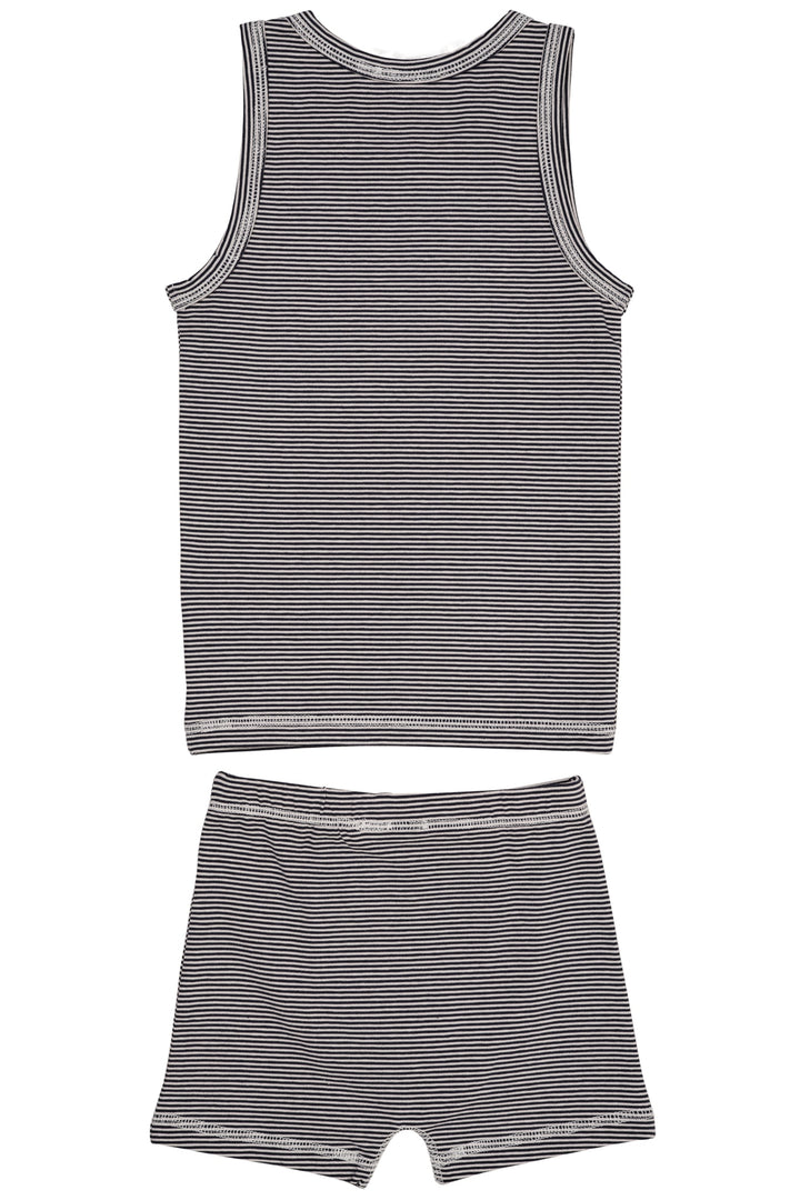 STRIBET UNDERTØJS SÆT - NAVY/CREAM STRIPE