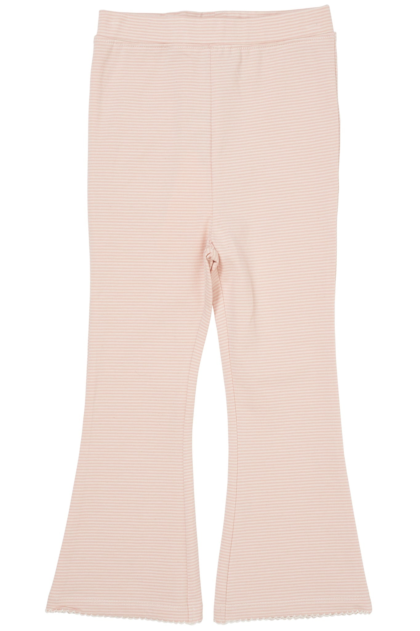 STRIBET TROMPET BUKSER - DUSTY ROSE/CREAM STRIPE