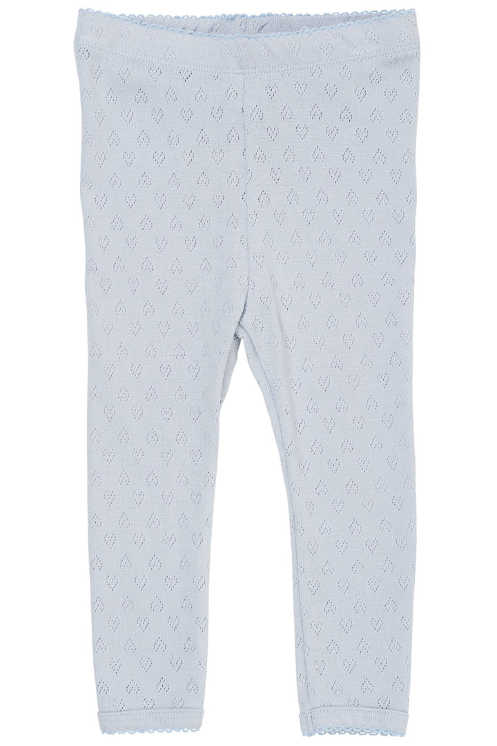 LEGGING M. HJERTE MØNSTER - DUSTY BLUE
