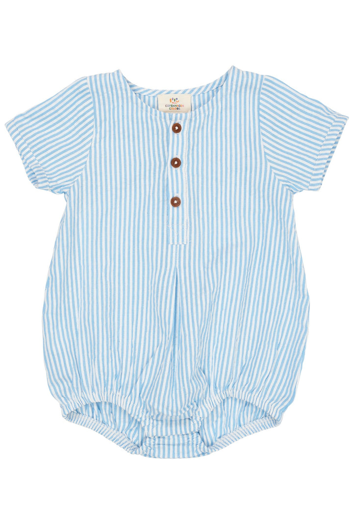 BÆK OG BØLGE ROMPER - SKY BLUE W CREAM STRIPE