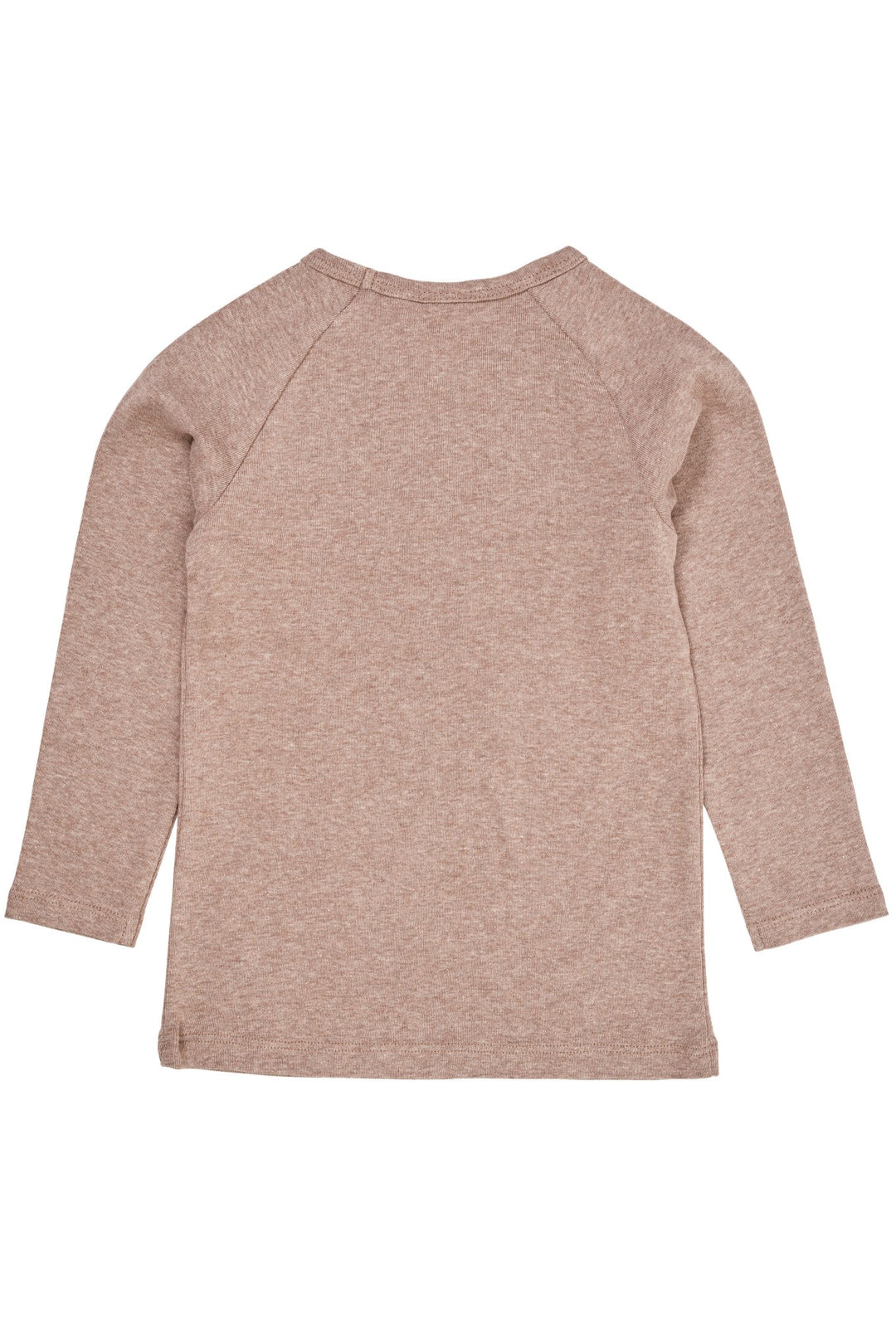 LANGÆRMET T-SHIRT I MELANGE - NATURAL MELANGE