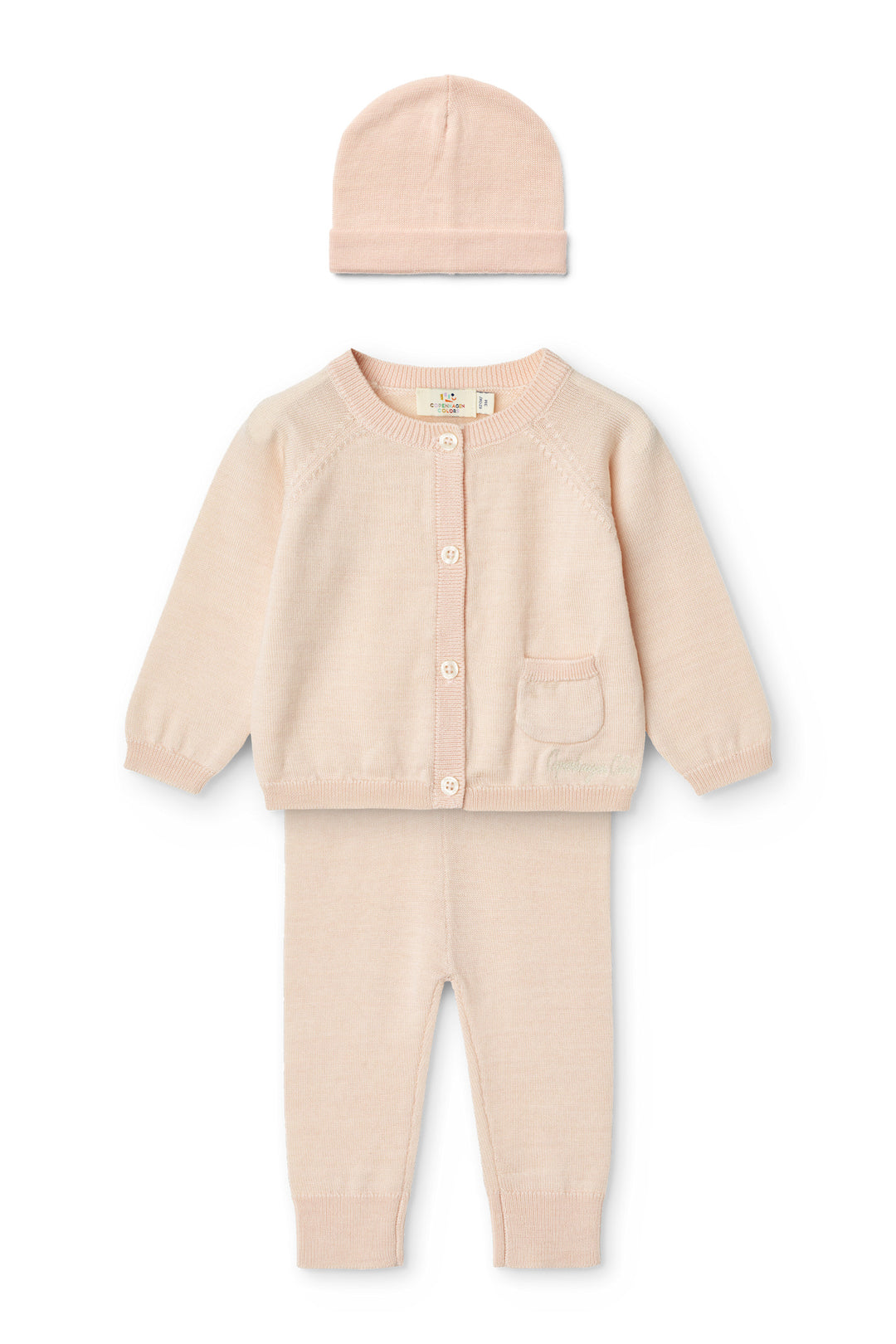 Merino Klassisk Sæt - Soft Pink