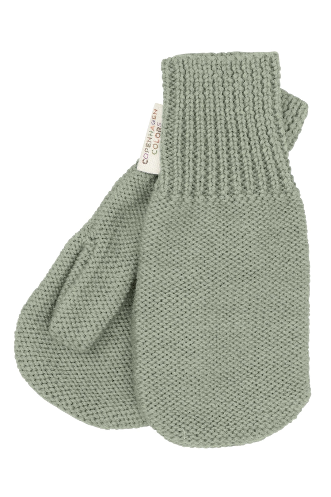 Strikket Vanter i Merinould - Sage Green