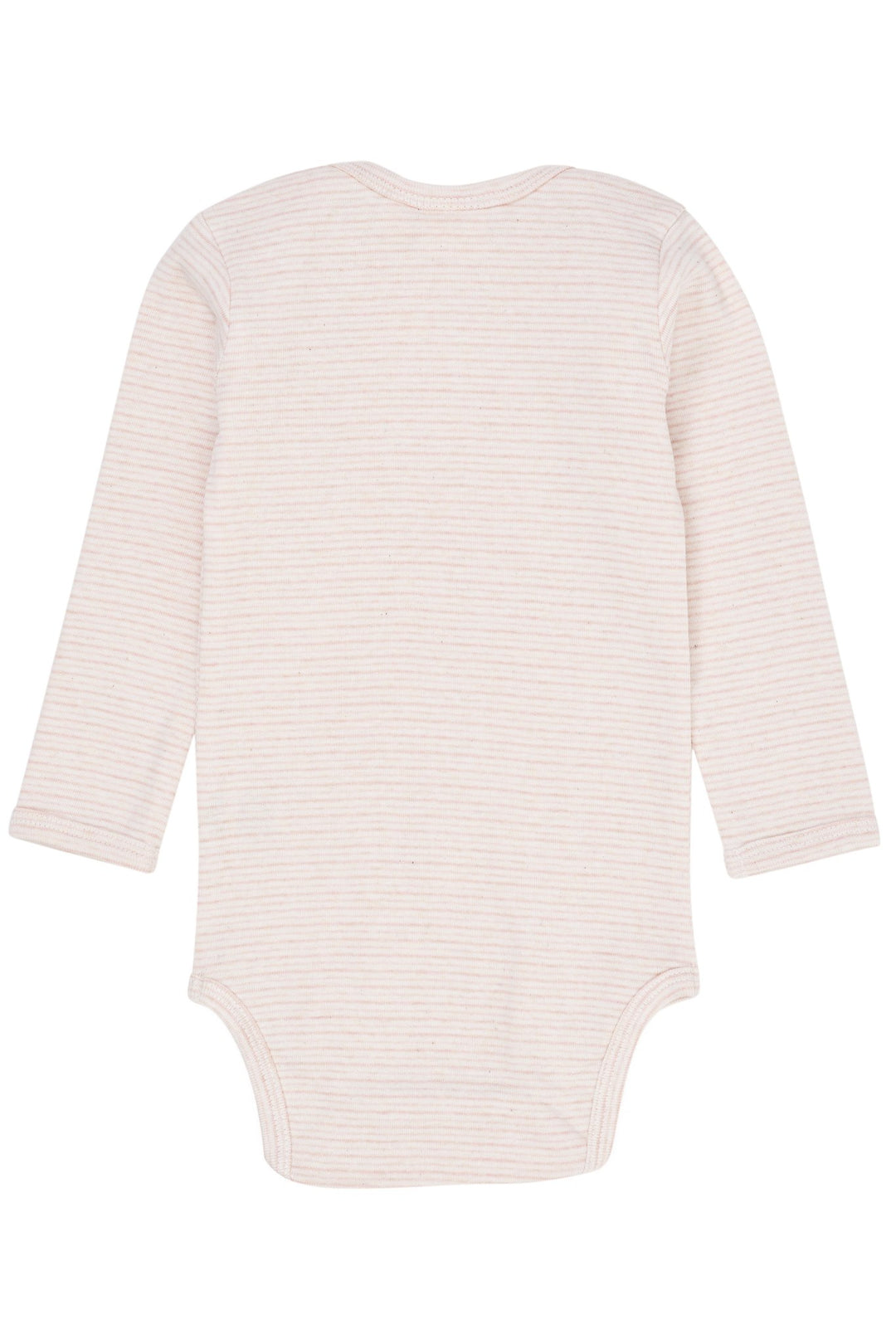 STRIBET BODYSTOCKING MED LANGE ÆRMER - SOFT PINK STRIPE