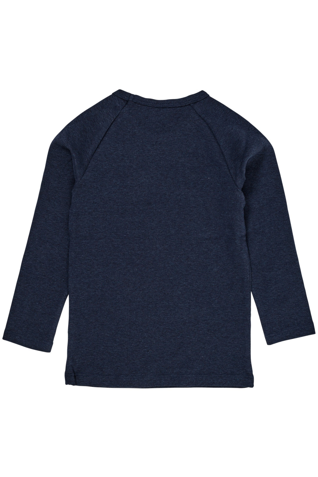 LANGÆRMET T-SHIRT I MELANGE - NAVY MELANGE