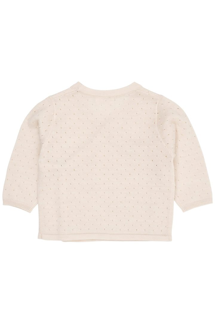 CROSSOVER CARDIGAN M. HULMØNSTER I MERINOULD - CREAM