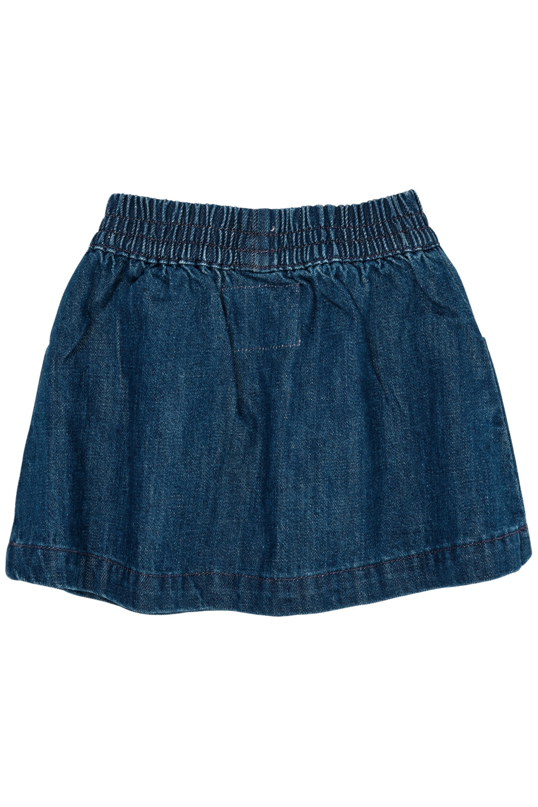 ØKOLOGISK DENIM NEDERDEL - DARK INDIGO BLUE WASHED