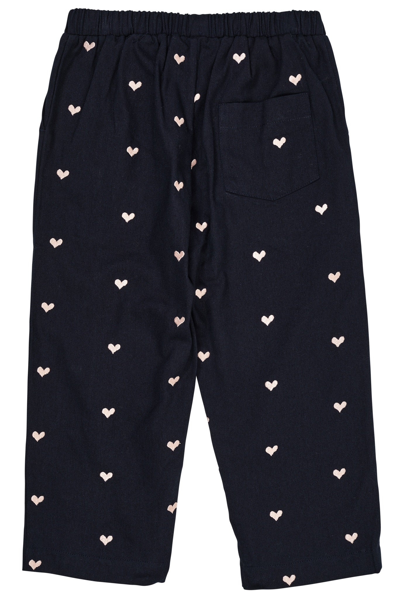 HJERTEBUKSER M. JUSTERBAR TALJE - NAVY W. SOFT PINK HEARTS