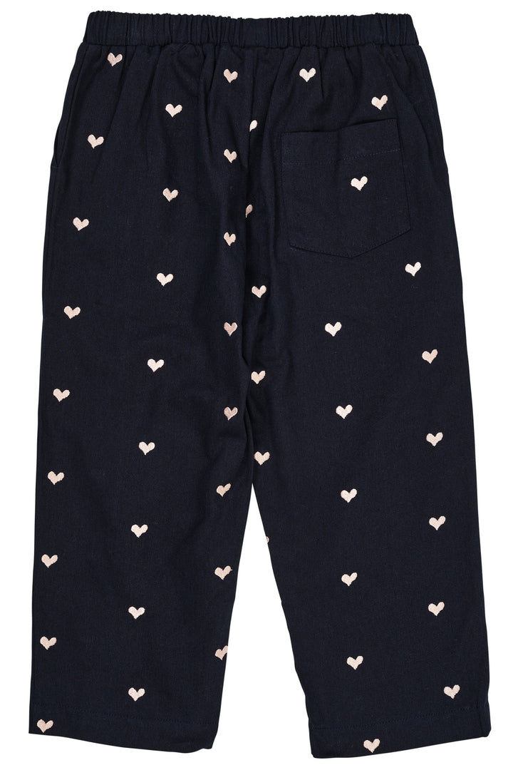 HJERTEBUKSER M. JUSTERBAR TALJE - NAVY W SOFT PINK HEARTS