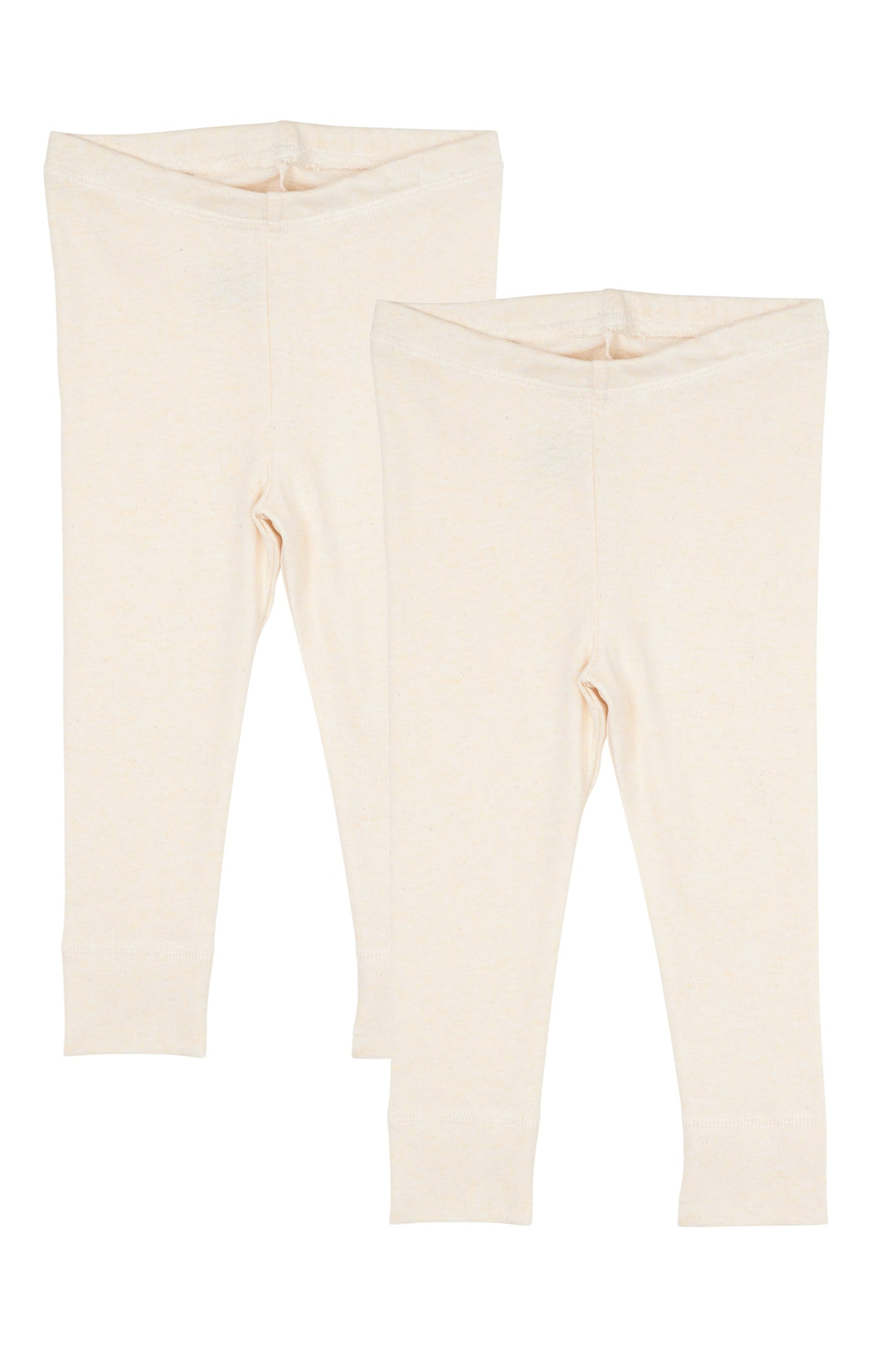 2 PAK MELANGE LEGGINGS - CREAM MELANGE