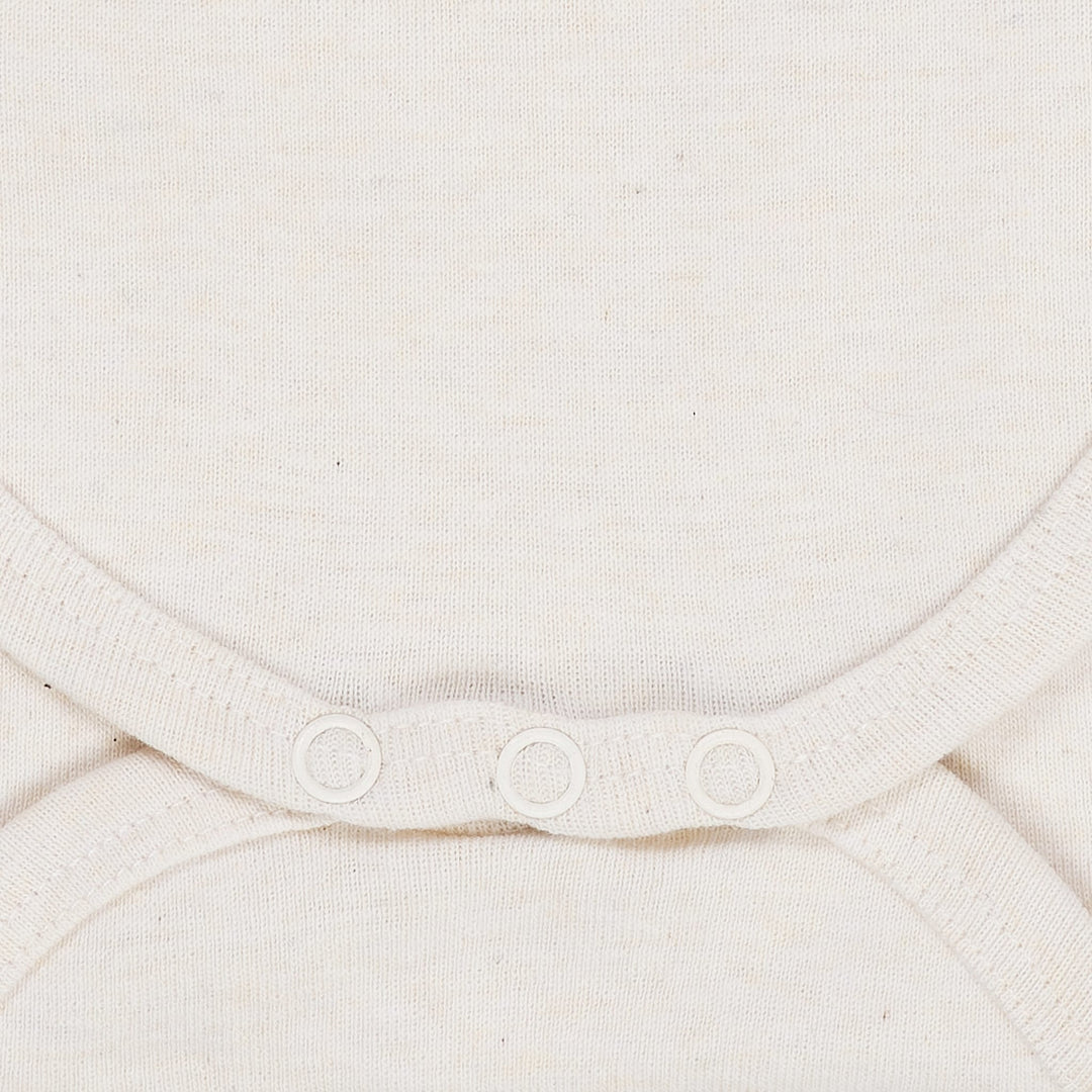LANGÆRMET BODYSTOCKING I MELANGE - CREAM MELANGE