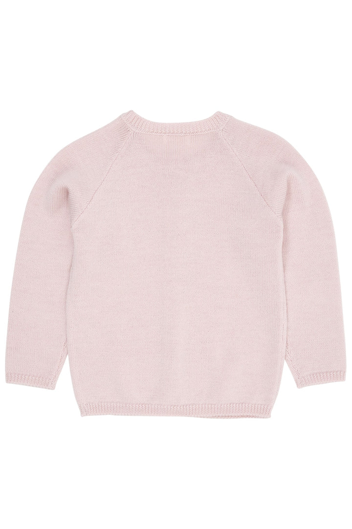 STRIKKET CARDIGAN I MERINOULD - DUSTY ROSE