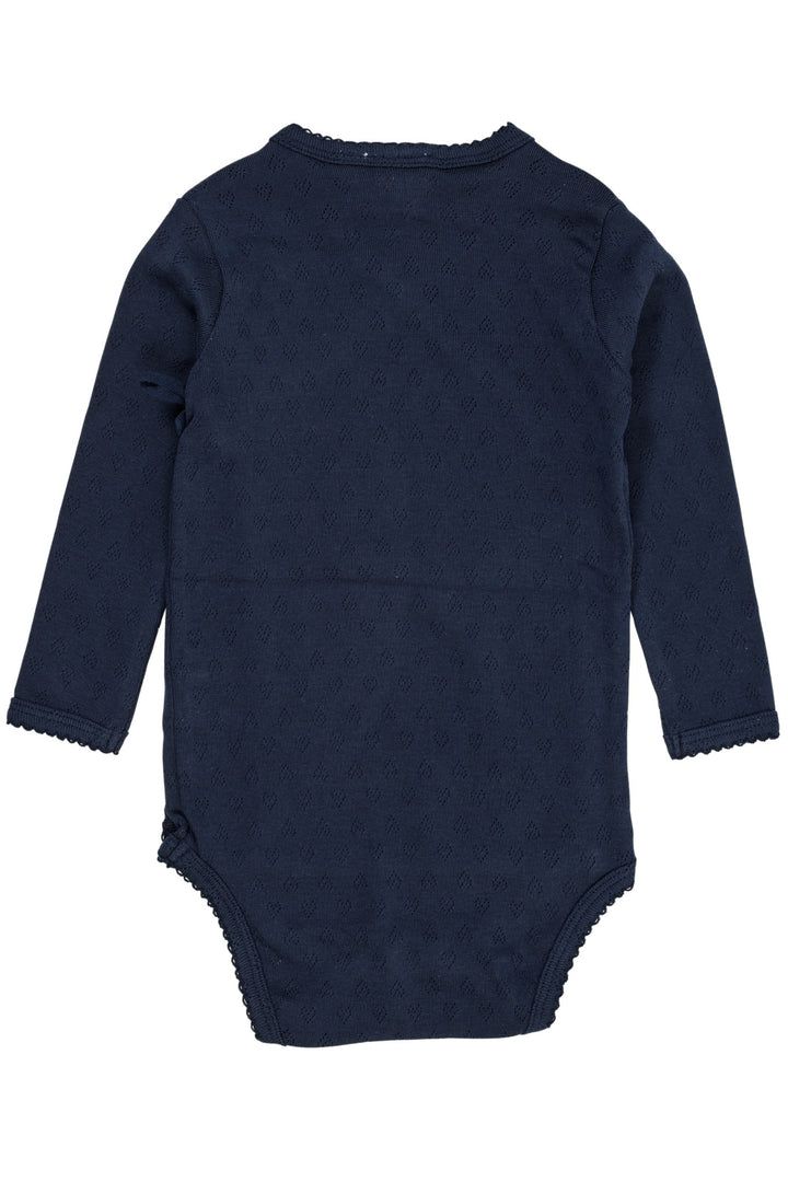 HJERTE BODYSTOCKING M. SKRÅLUKNING - NAVY
