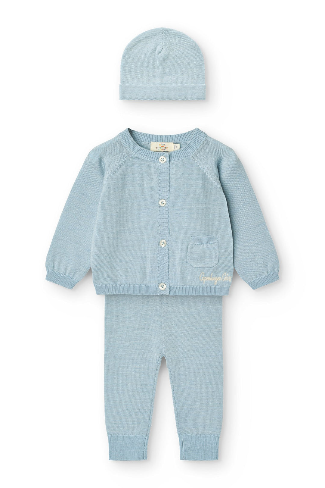 Merino Klassisk Sæt - Dusty Blue
