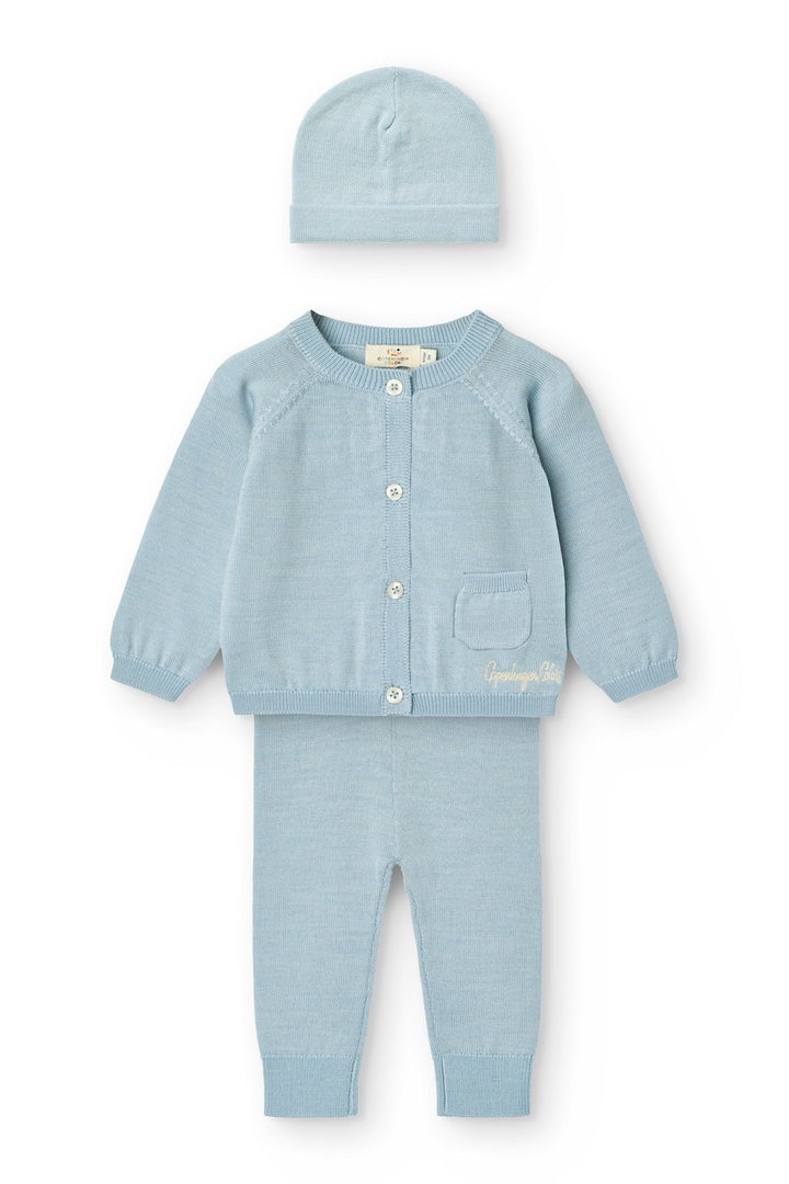 Merino Klassisk Sæt - Dusty Blue