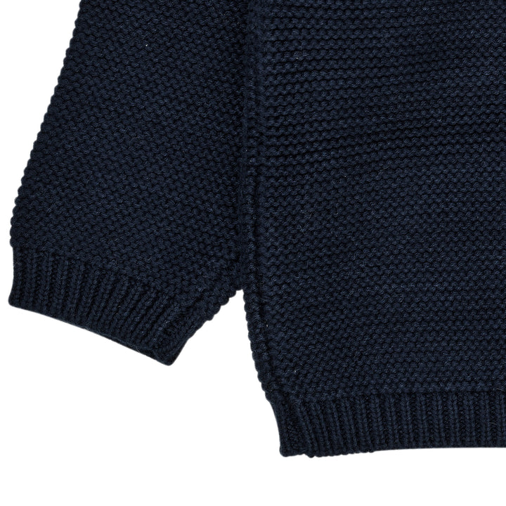 KLASSISK BOMULDSCARDIGAN I KABELSTRIK - NAVY