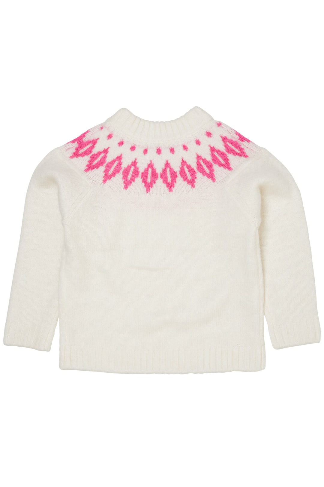 ISLANDSK ULD BLUSE - CREAM/BUBBLEGUM COMBI