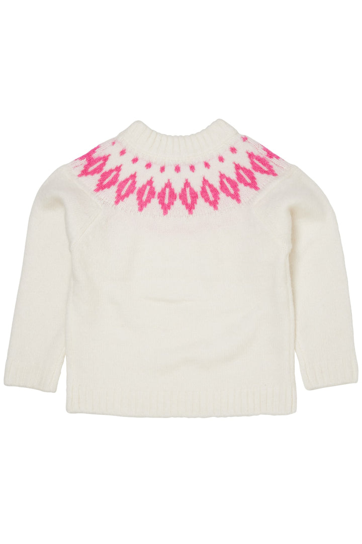 ISLANDSK ULD BLUSE - CREAM/BUBBLEGUM COMBI