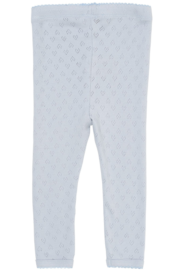 LEGGING M. HJERTE MØNSTER - DUSTY BLUE