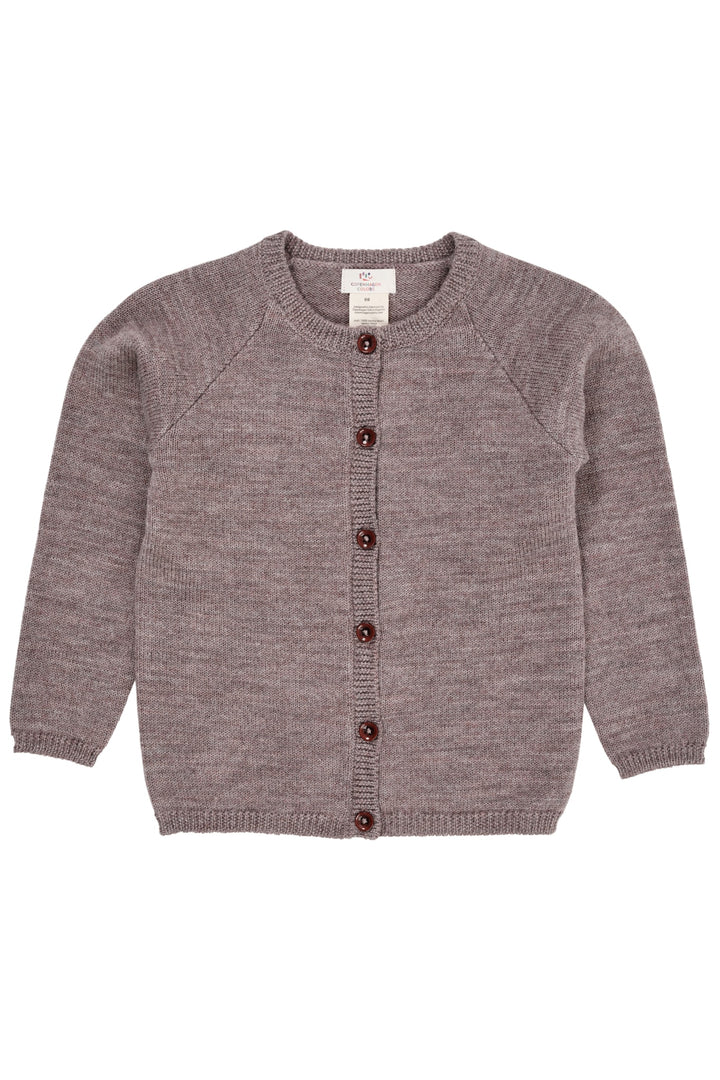 STRIKKET CARDIGAN I MERINOULD - NATURAL MELANGE