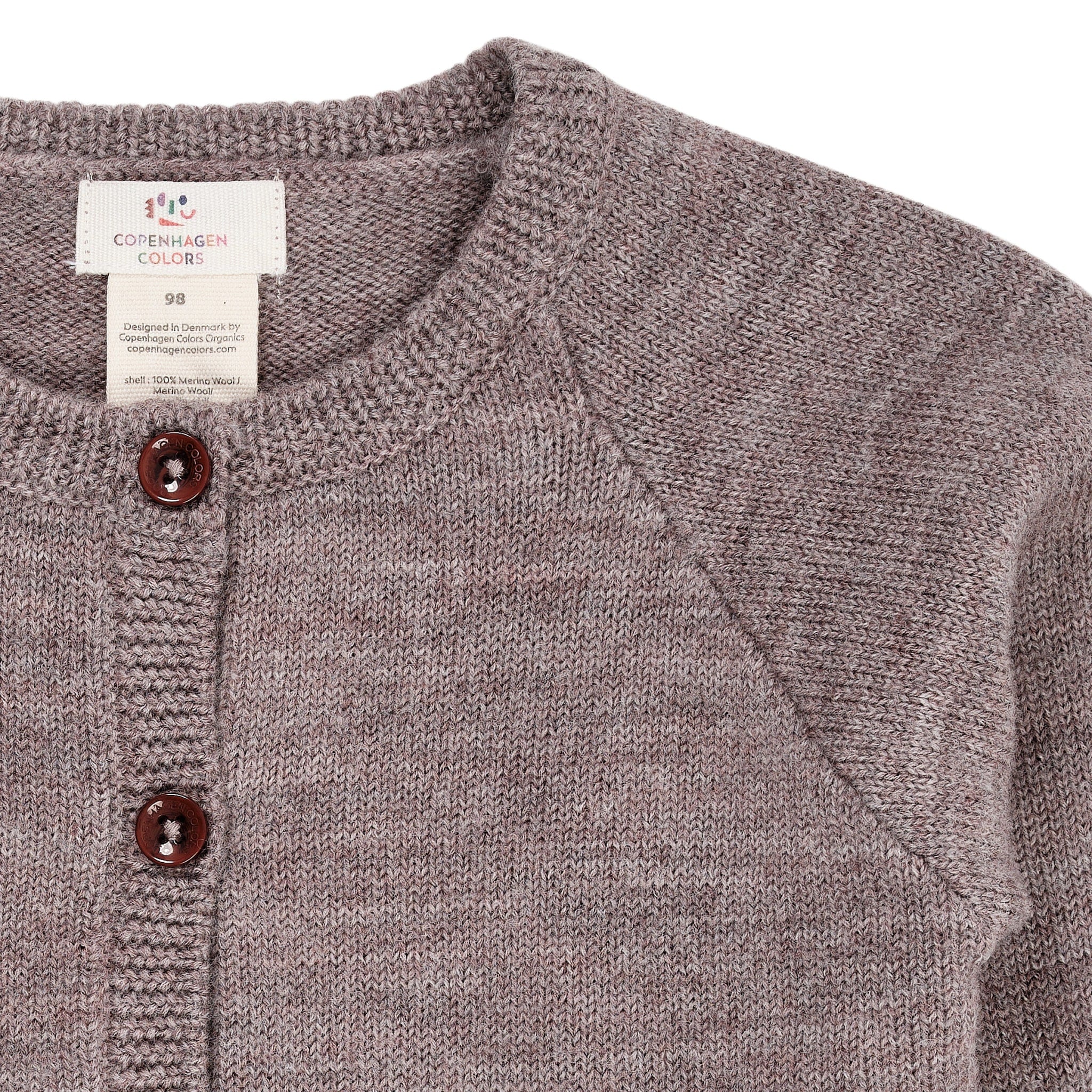 STRIKKET CARDIGAN I MERINOULD - NATURAL MELANGE