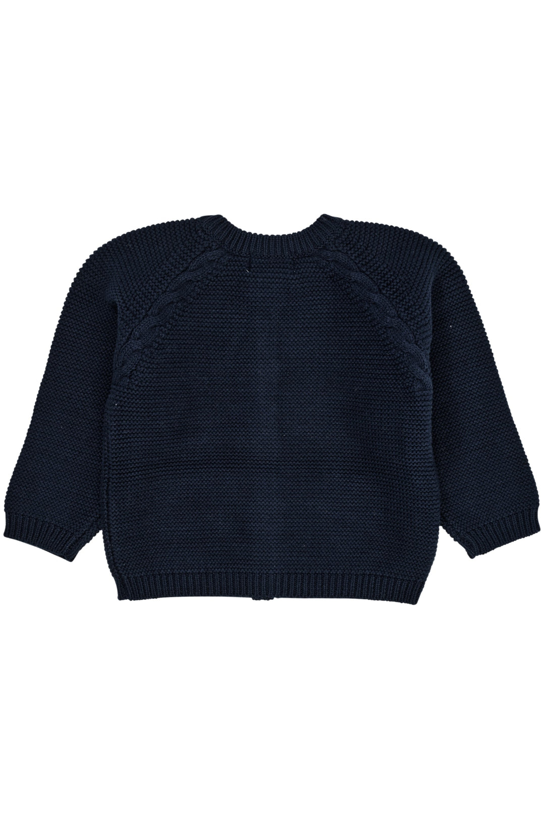 KLASSISK BOMULDSCARDIGAN I KABELSTRIK - NAVY