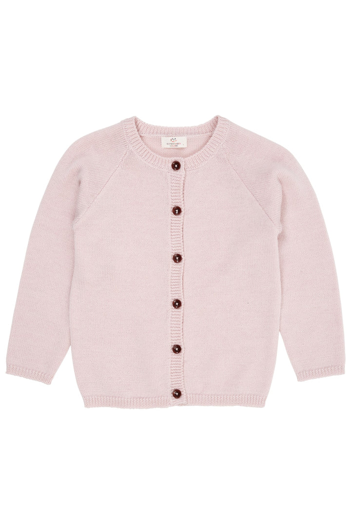 STRIKKET CARDIGAN I MERINOULD - DUSTY ROSE