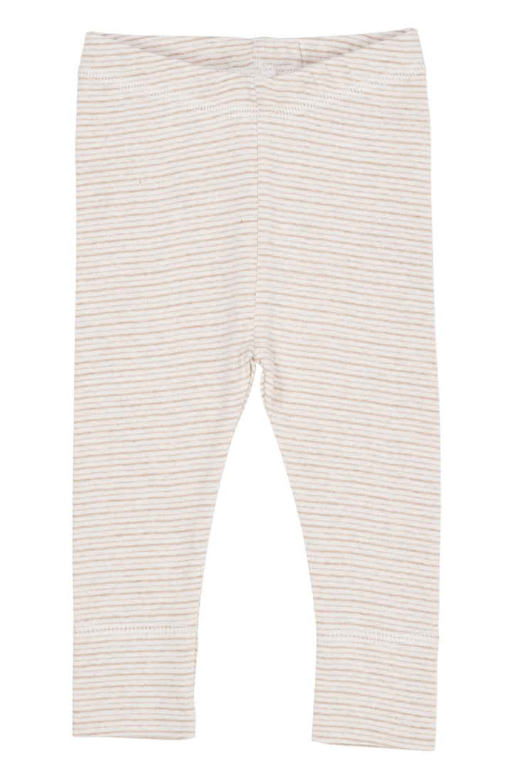 SUPER BLØDE LEGGINGS MED STRIBER - BEIGE STRIPE