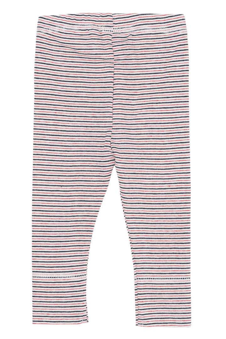 SUPER BLØDE LEGGINGS MED STRIBER - BLUE RED STRIPE